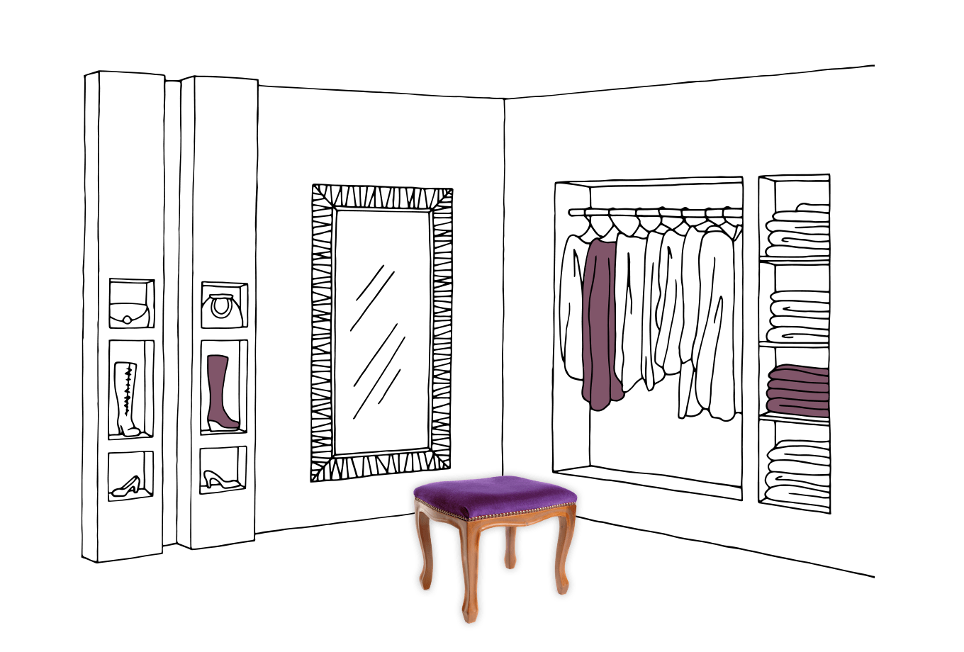 commercial shop owner insurance illustration of clothes shop changing room