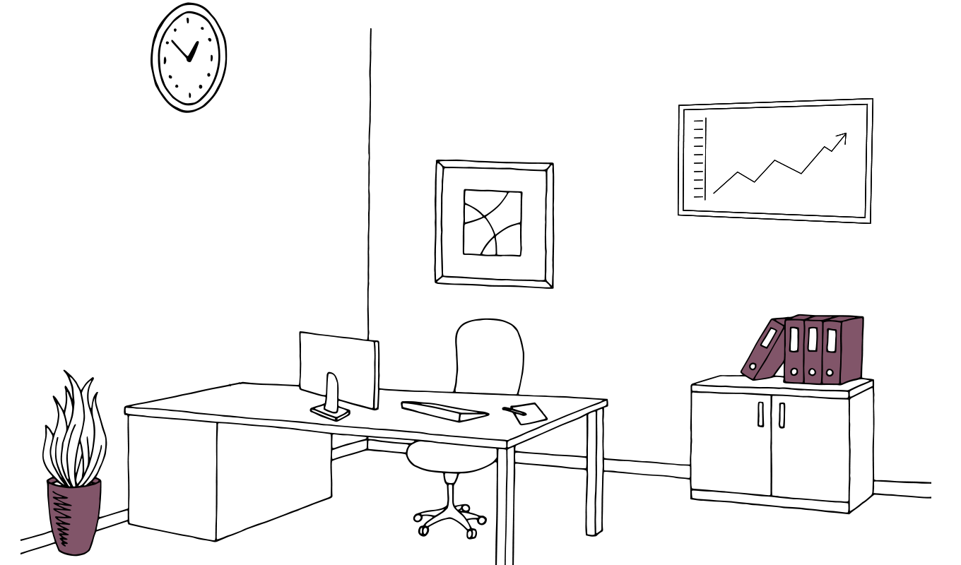 office insurance illustration of office furniture