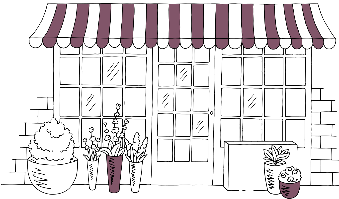 shop insurance illustration of traditional shop front