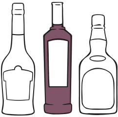 off-licence insurance illustration of alcohol wine and spirits