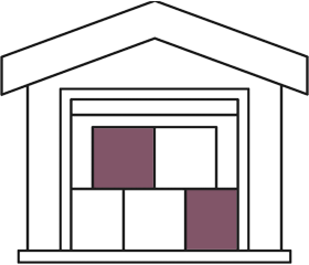 warehouse storage insurance illustration of building containing boxes