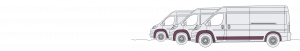 courtesy vehicle insurance illustration of three vans