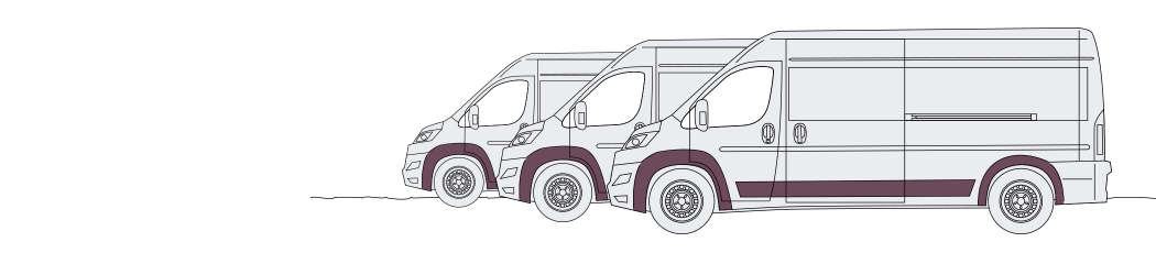 mirrored no claims bonus discount illustration of three vans